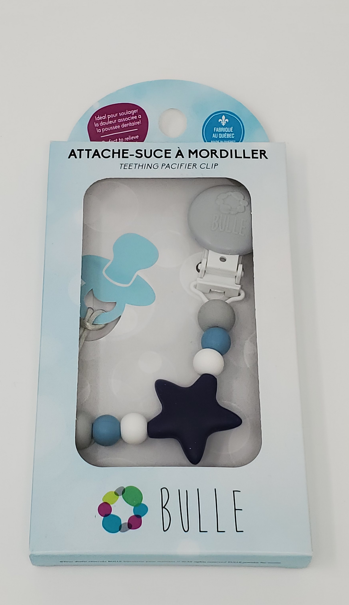 Attache-Suce Bulle Étoile marine/bleu/gris